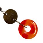 Turkish RARE Empire SILVER COIN carnelian pendant necklace Orange Photo 6