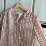 A la plage stripe satin shirt Pink Size XS Photo 2