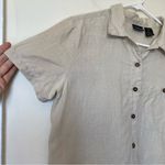 Patagonia  Women’s Hemp Short Sleeve Button Down Shirt Hemp Neutral Sz Medium Photo 3