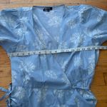 Madewell Blue Floral Wrap Dress Size Large Photo 2