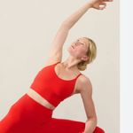 Athleta  Elation Cardinal Red Longline Sports Bra Tank A-C Size Small Photo 2