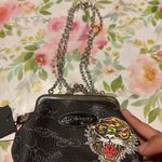 Ed Hardy  Black Clutch with Chain and Tiger Design Photo 0