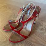 Giuseppe Zanotti  Red, White, and Tan Heeled Sandals Photo 11