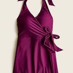 J.Crew  halter swim dress burgundy swim dress size 10 Photo 0