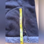  Womens Dress Barn Fleece Faux Fur Jacket Coat Black And Gray XL  Zip Photo 12
