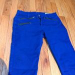 Rag and Bone Vintage Y2K Electric blue colorful moto biker zippers skinny jean 27 Photo 1
