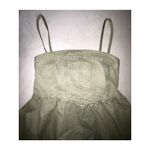 Womens NWT Miou Muse Washed Olive Flare Dress Size Small Green Photo 5