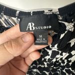 AB Studio  Women's Dress Size M Black White Polka Dot Stretch Scoop Neck Photo 2