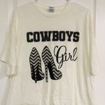 Brand New Women's Delta Apparel White Cowboys Girl T Photo 0