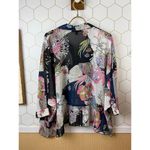 Melissa Paige Floral Oversized Sheer Blouse with Pleated Hem- Size - Small Photo 2