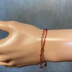 NWT Picky Pica Silver Bracelet with combination of Hearts and Red String Photo 7