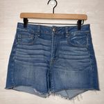 American Eagle  Super Stretch High Rise Shortie Jean Shorts Blue Cutoff Women’s 6 Photo 1