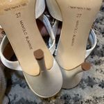 Manolo Blahnik  Lurum Embellished Satin Mules size 37 Photo 2