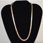 Unique Vintage Vintage Unique Chunky Box Link Gold Tone Box Clasp 22inch Necklace 1960's Photo 0