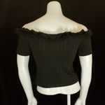 ZARA Trafaluc Black Ruffle Off the Shoulder Top (S) Photo 6