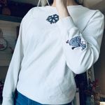 Disney Vintage ’s Winnie the Pooh Eeyore Snowflake Long Sleeve Winter T Shirt Photo 0