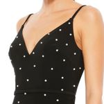 Mac Duggal Long Dress Black Diamond Studded Side Slit Prom Formals Ballgown Sz 2 Photo 4