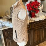 Free Country Puffer Vest Tan Reversible Frosted Sherpa Zip Ski Jacket Womens S  Photo 10