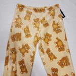 Teddy bear fleeced pajamas women's large NWT Brown Photo 2