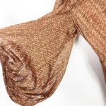 Bailey 44 Malaysia Mini Wrap Dress Size Large Coral Brown Print 70s Billowy Photo 9