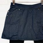 Athleta  Denim Bettona Classic Mini‎ Skirt 2 in 1 skirted Tight leggings Size XS Photo 3