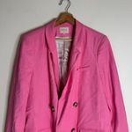 Sézane Sezane Christie peony pink Double-Breasted Women's Blazer jacket size 12 XXL Photo 2