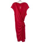 Lark & Ro Jersey Knit Ruched Wrap Dress Sz XL Girl Boss Wedding Bubblegum Pink Photo 1