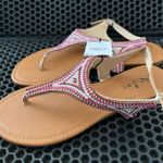 Rue 21 Pink Beaded Sandals Comfortable Stylish Photo 0