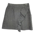 Missguided  black white Gingham check plaid frill mini‎ short skirt Size 8 Photo 0