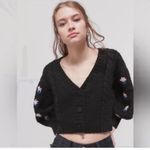 For Love & Lemons NWT  Savanna Cardigan Chunky Sweater Cropped Photo 3