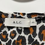 ALC Frank A.L.C. Kati Leopard Print Twist Sleeve Tee Puff Sleeves Top Size XS Photo 5