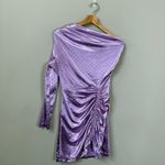 Maje Satiny Asymmetric Mini Dress Women's M Crystal Embellished One Shoulder NWT Photo 5