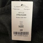White House | Black Market  Aline Drama Ankle Skirt Dark Gray Size 10 Photo 5