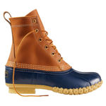 L.L. Bean Lace Up Bean Winter Rain Snow Boots Navy Blue Brown 8 Photo 0