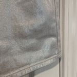 Old Navy NWT  Size 6 Silver Shine Metallic Zip Stretch Denim A Line Mini Skirt Photo 4