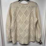 American Eagle  Womens Cream Beige Crewneck Sweater Textured Knit Size Large Photo 1
