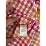 Talbots  Women's Lightweight Checkered Plaid Button UP Shirt Pink Size XS Classic Photo 10