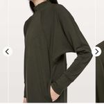 Lululemon  Cozy Instincts Dark Olive Green Dress Sz 10 Photo 3