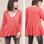 Anthropologie Deletta Thea tiered peplum V-neck top M Photo 1
