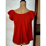 Project Social T NWT Small Grenadine Orange Bodhi Off Shoulder Top Photo 6