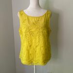 Anthropologie Moulinette Soeurs yellow cotton embroidered tank top size 6 Photo 2