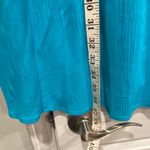 NWT Perfectly Palm Size M Turquoise Pom Pom Sleeve Pullover Sundress Coverup Blue Size M Photo 3