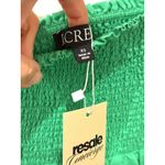 J.Crew Linen Smocked High Waist Flared Mini Skirt Bright Green Women's Size XS Photo 4