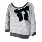 Gap 🆕 high low bow 3/4 sleeve gray sweatsh… Photo 0
