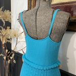 House of Harlow 1960 Peacock Blue Ribbed Knit Mermaid Maxi Dress Photo 6