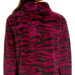 Zella  burgundy and black fuzzy turtleneck sweatshirt/ tunic. Size XS. NWT. Photo 4