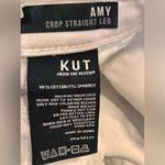 Kut From The Kloth  Amy Crop Straight Leg White‎ Jeans Size 10 Frayed Hem Photo 1