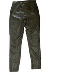 H&M Dark Green Faux Leather LeggingsPants(Size 10) Green Photo 2
