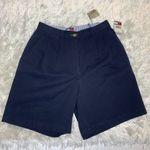 Tommy Hilfiger Vintage NWT Blue Pleat Front Shorts Small 100% Cotton Photo 0