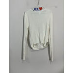 Hollister Womans Holister Large White Pullover Criss-cross Cropped Sweater V Neck Photo 1